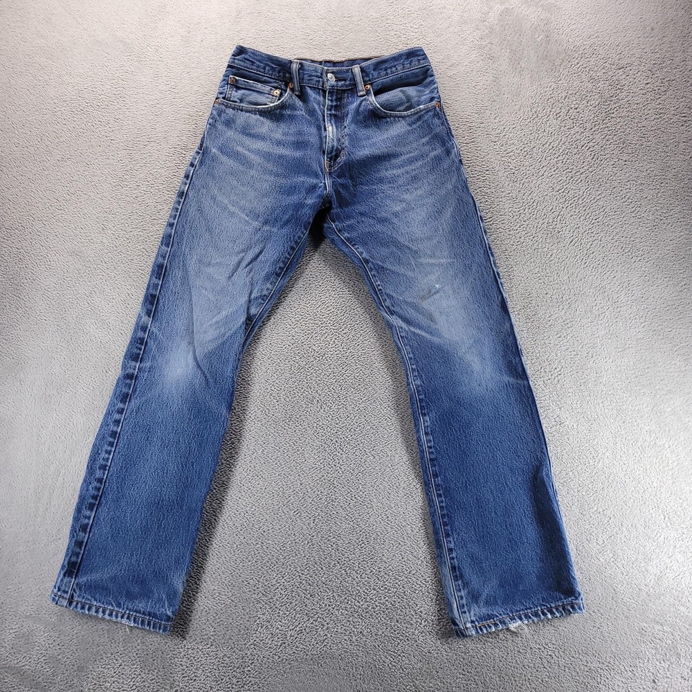 Levis 517 Jeans Mens 31x32 Blue Regular Bootcut Medium Wash Distressed Denim